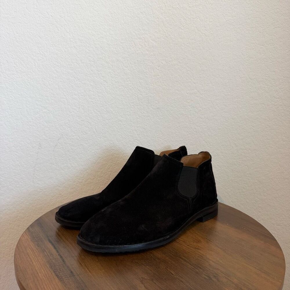 Trask Black Suede Allison Pull-On Short Ankle Booties Boots Women's Size 10